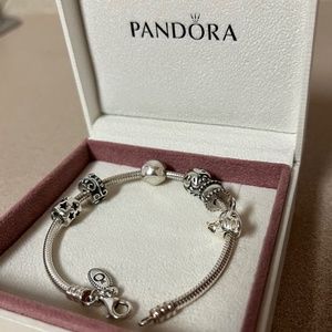 Pandora bracelet with charms